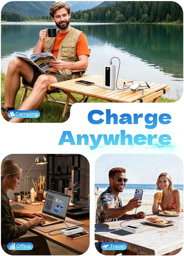 Portable Charger Power Bank 50000mAh with Built-in Cables - Image 7