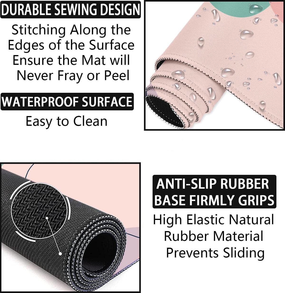 Large Desk Mat, Mouse Pad with Wrist Support, Keyboard Wrist Rest Set - Image 5