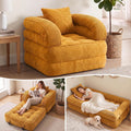 Folding Sofa Bed, Convertible Sleeper Chair, Corduroy Boneless Couch by CUBIOU