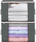90L Large Storage Bags, 2 Pack Clothes Storage Bins Closet Organizers | Foldable Storage Containers, with Reinforced Handle, for Clothing, Blanket, Comforters, Bed Sheets, Pillows and Toys by BuddingJoy-BuildaJoyfulLifeforYou