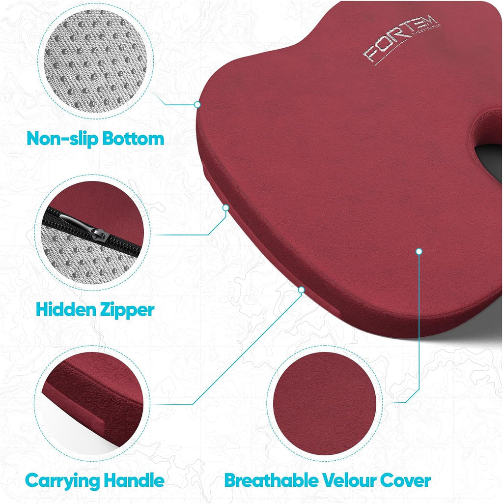 FORTEM Seat Cushion, Office Chair Cushion for Tailbone Sciatica Pain Relief - Image 5