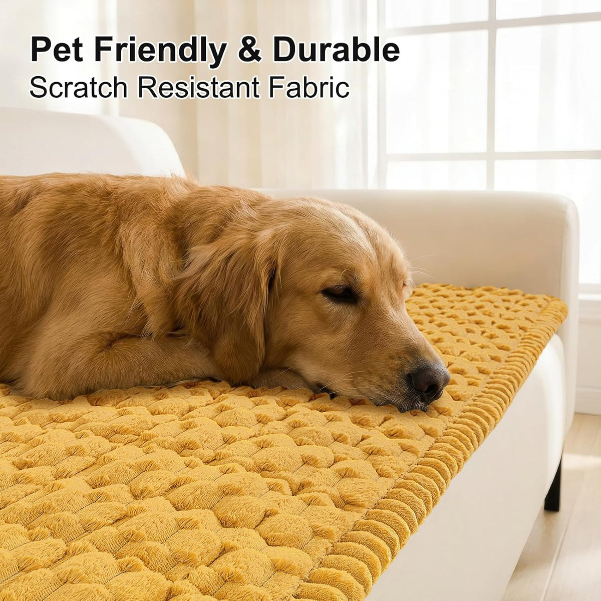 Smiry Fall Couch Cover for Dogs, Non Slip Fuzzy Pet Sofa Protector Washable - Image 3