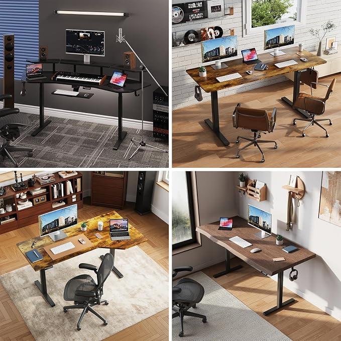 Dual Motor Standing Desk Frame for 40-63 in Tops, 264 lb, Black | Frame Only, Fits 40-63 x 24-28 in Tops, 28.3-46.5 in Height, 2+3 Controls, ≤45 dB, 264 lb Capacity - Image 9