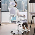 Ergonomic Office Chair,Mesh Office Chair with Lumbar Support,High Back Desk Chair with Flip-up Arms,400 lbs Big and Tall Computer Chair with Headrest,Comfy Desk Chairs (Lavender) by NexthroOfficeChair
