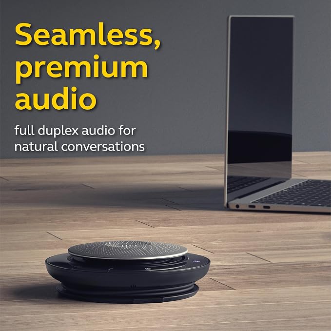 Jabra Speak 750 MS Wireless Bluetooth Speakerphone with Link 370 USB Adapter – Portable Conference Speaker for Holding Meetings Anywhere with Premium Audio - Certified for Microsoft Teams - Image 2