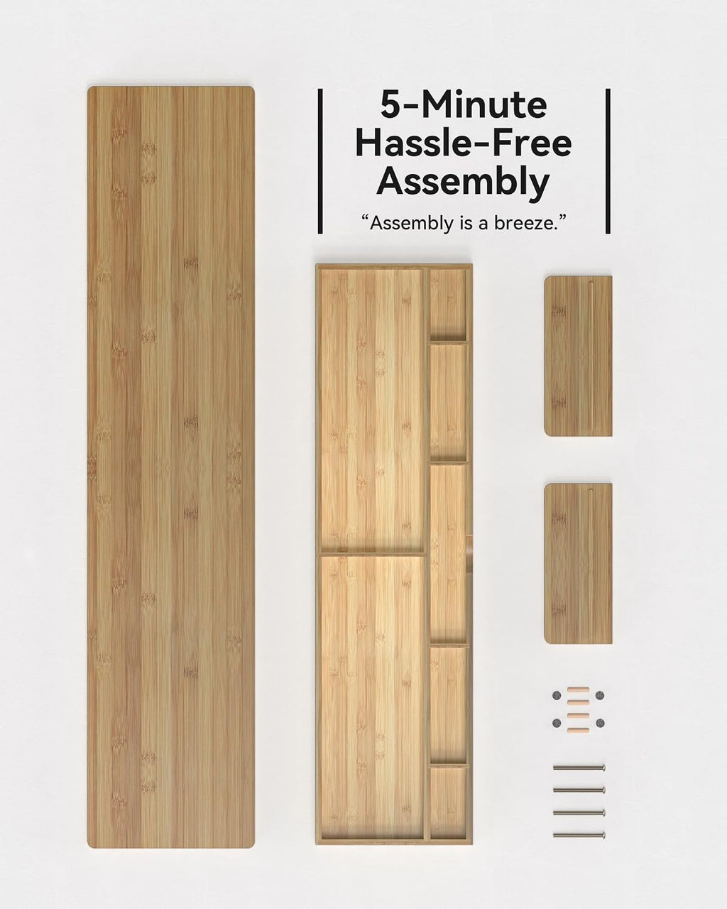 Dual Monitor Stand Riser with Drawer,Wood Desk Storage Shelf - Image 6
