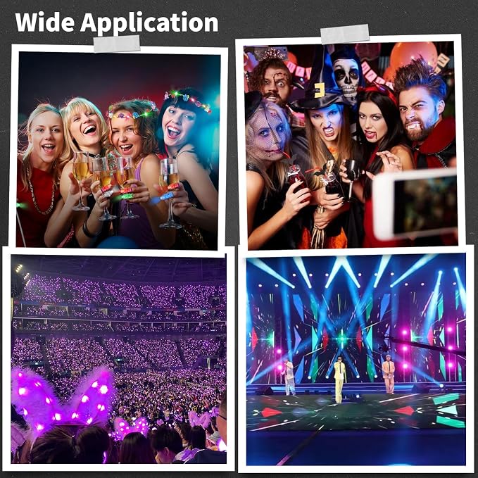 40 Pcs LED Finger Lights, 4 Colors Finger Flashlights, Battery Powered Light Up Finger Ring Toys, Mini Finger Lamps, Glow in The Dark Party Supplies for Rave Concert Shows (40Pcs) - Image 8