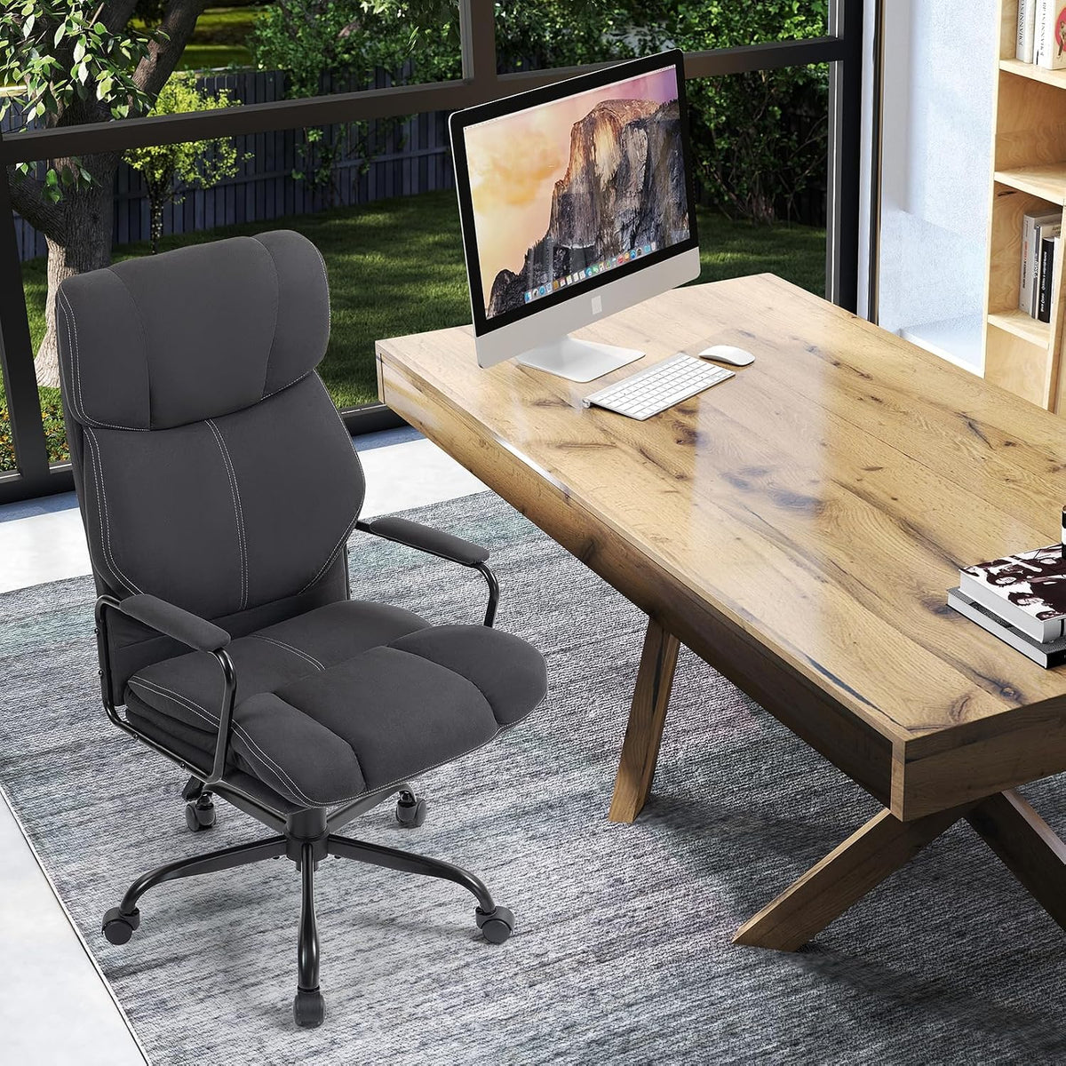 Dark Gray Big and Tall Ergonomic Executive Office Chair - Image 6