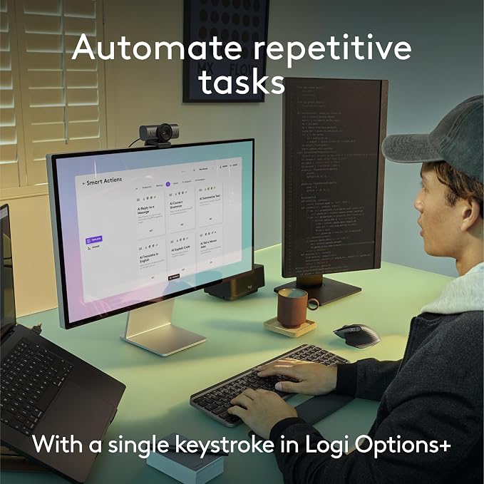 Logitech MX Keys S Mac Wireless Keyboard Fluid Precise Laptop - Pale Grey | Fluid precise typing, programmable keys, Bluetooth, USB-C rechargeable, for MacBook Pro, MacBook Air, iMac, iPad - Image 4
