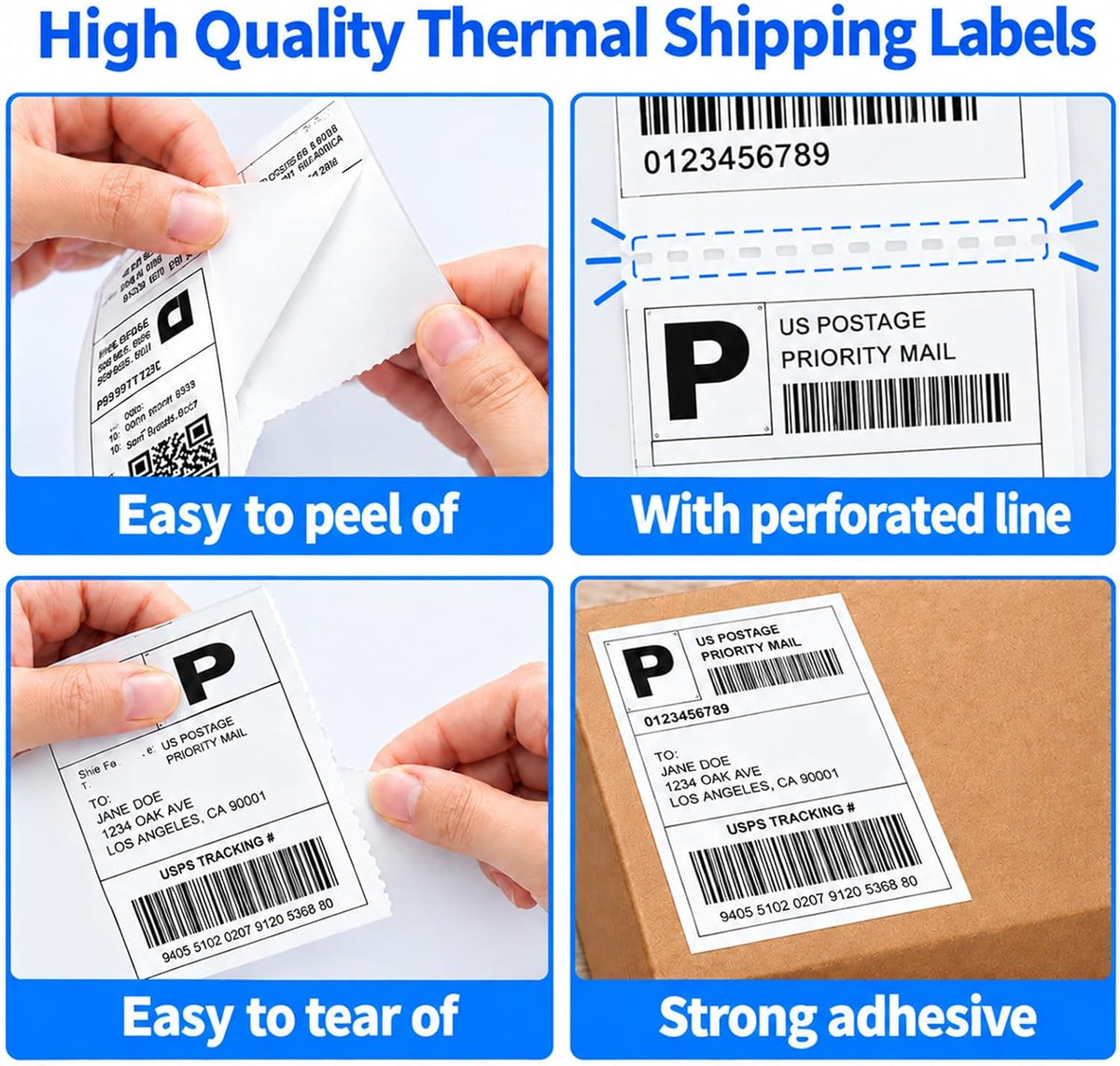 4x6 Thermal Printer Label, 250 Labels/Roll Thermal Shipping Label, 2 Roll - Image 4