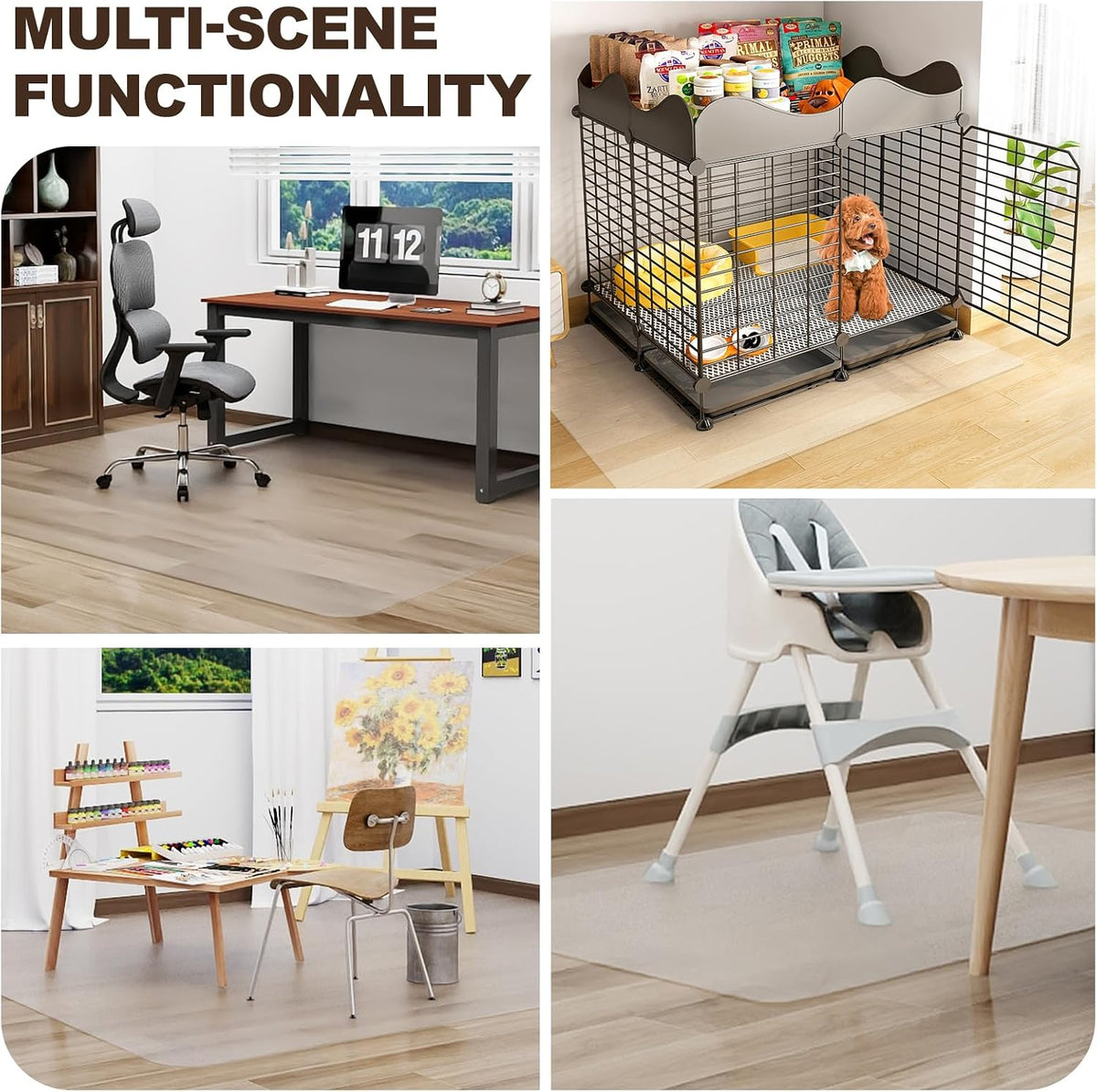 2mm Thicker Clear Office Chair Mat, 36"x48" Rolling Chair Floor Protector - Image 6