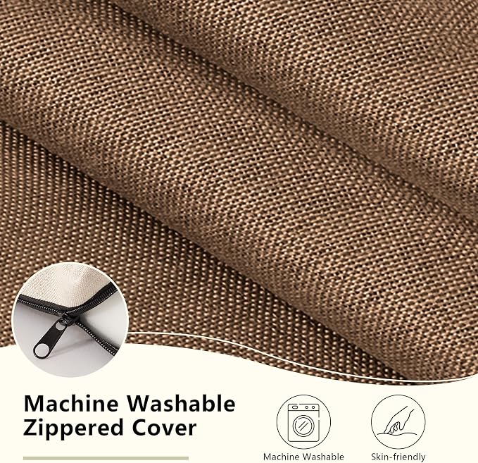Nordjager Chair Cushions for Dining Chairs, 4 Pack Memory Foam Cushion | 2.5" Thick Chair Cushion; Waterproo Surface with 17" x 16" Size for Kitchen & Dining Chairs, Secure Ties and Washable Cover. - Image 7
