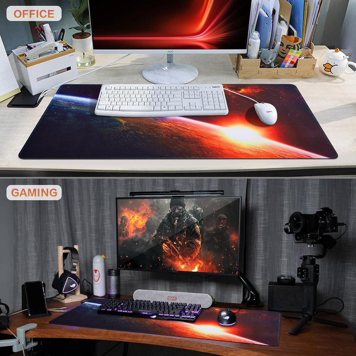 Canjoy Gaming Mouse Pad, 31.5x15.7in Large Mouse Pads for Desk Keyboard Pad - Image 7