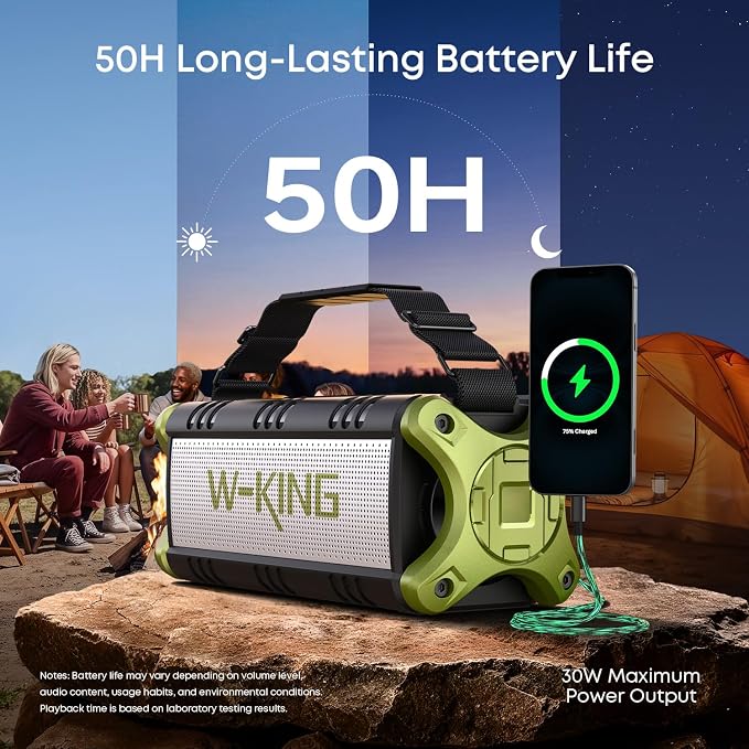 Portable Speakers Bluetooth Wireless, 90W Max Loud Outdoor Speaker with Deep Bass, IPX6 Waterproof, Floatable, Custom EQ, 40H, Dual Pairing, Subwoofer *2, TF, Large Speaker for Beach/Garage/Jobsite - Image 7