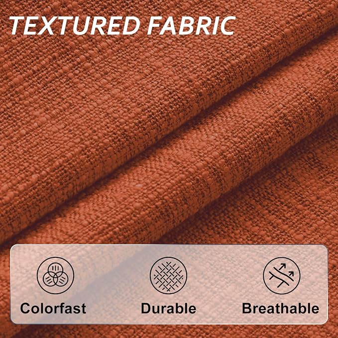 Basic Beyond Chair Cushions for Dining Chairs 4 Pack, Kitchen Chair Cushions with Ties and Non Slip Backing, 16 x 16 inches Chair Pads for Dining Chairs (Orange) - Image 5