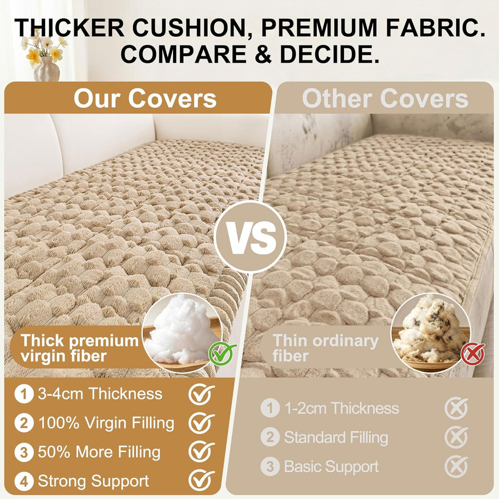 Smiry Couch Covers for Dogs, Non Slip Fuzzy Pet Sofa Protector Washable - Image 4
