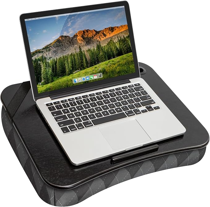 LAPGEAR Designer Lap Desk – Gray Argyle, 2-Pack with Storage Basket - Image 8