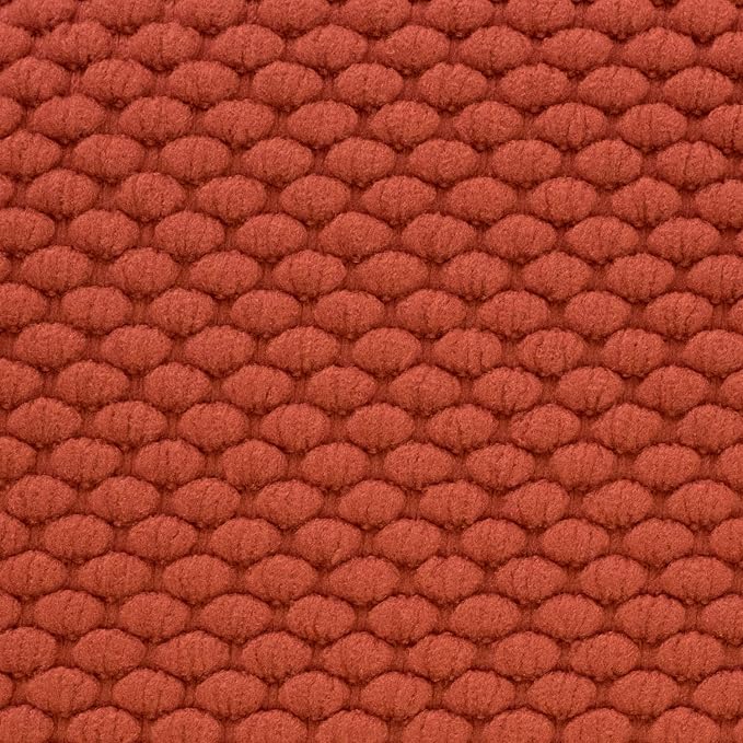 Sweet Home Collection Chair Cushion Memory Foam Pads Honeycomb Pattern Slip Non Skid Rubber Back Rounded Square 16" x 16" Seat Cover, 6 Pack, Rust - Image 2