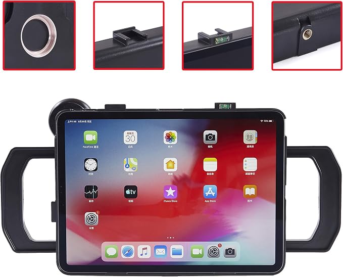 MegaMount Multimedia Rig Case Video Stabilizer for Apple iPad Air 10.5 inch [3rd Gen 2019 Only] Attach Lenses, Lights, Microphones. Great for Live Conferencing, Video Recording, Mounts on Tripods - Image 6