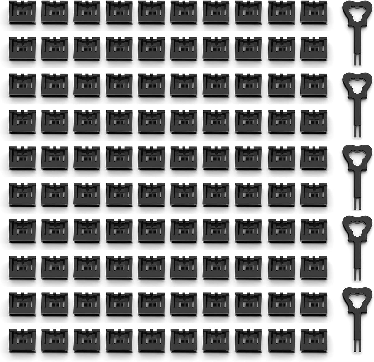 2026 New 100‑Pack USB‑A Color‑Coded Port Security Locks with 5 Keys (Black) by WXZRLIU