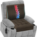 baibu Memory Foam Recliner Cushions with Lumbar Support Pillow Set for Elderly, 20x20x5 Inch Dual-Layer Design Non-Slip Recliner Seat Cushion & Back Support Pillow for Reduce Hip & Lumbar Pain, Brown by baibu