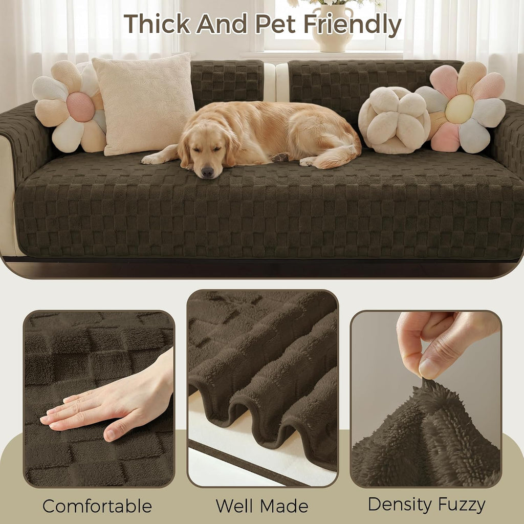 Foxdecor Couch Cover for Dogs Sofa Covers Non Slip Couch Pad Pet Friendly - Image 2