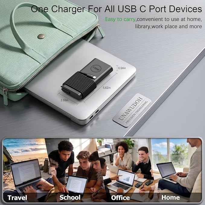 130W USB C Laptop Charger Compatible with Dell Precision 5530 5550 5560 5570 5750 5760 5770,Latitude 5401 5411 5501 5511 5520,XPS 15 17 9575 9500 9700 Power Supply Cord (DA130PM170 HA130PM170 0K00F5) - Image 6