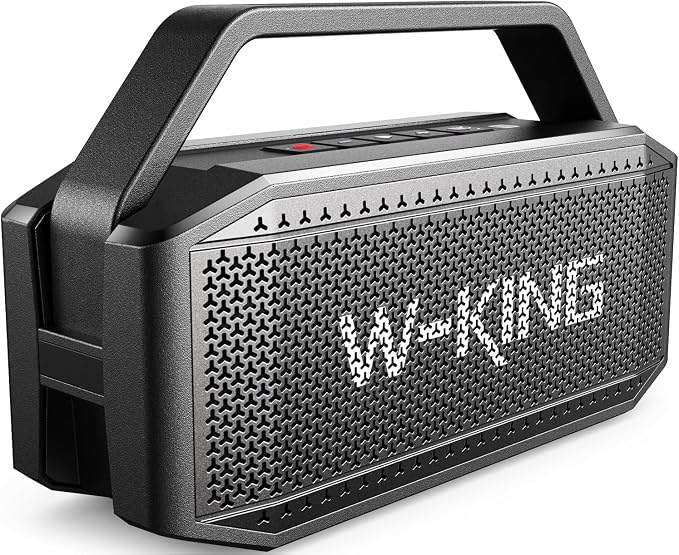 W-KING Loud Bluetooth Speaker, 100W Max IPX6 Portable Waterproof Outdoor Speakers Bluetooth Wireless 108dB Large Rugged Floating Boombox, 60W Deep Bass Subwoofer/40H/TF/AUX/Custom EQ for Party Camping - Image 4
