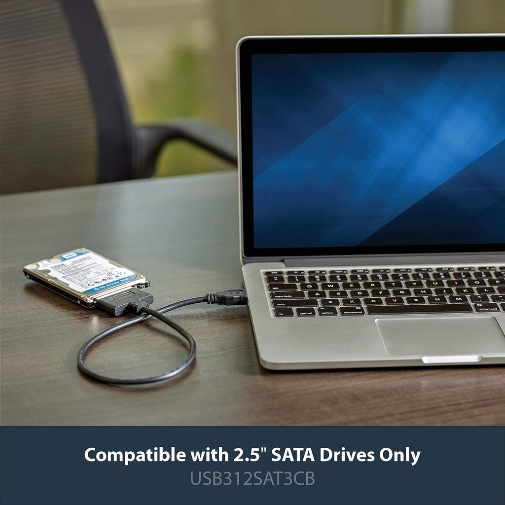 StarTech SATA to USB Adapter, USB 10Gbps, 2.5in SATA III (USB312SAT3CB) - Image 2