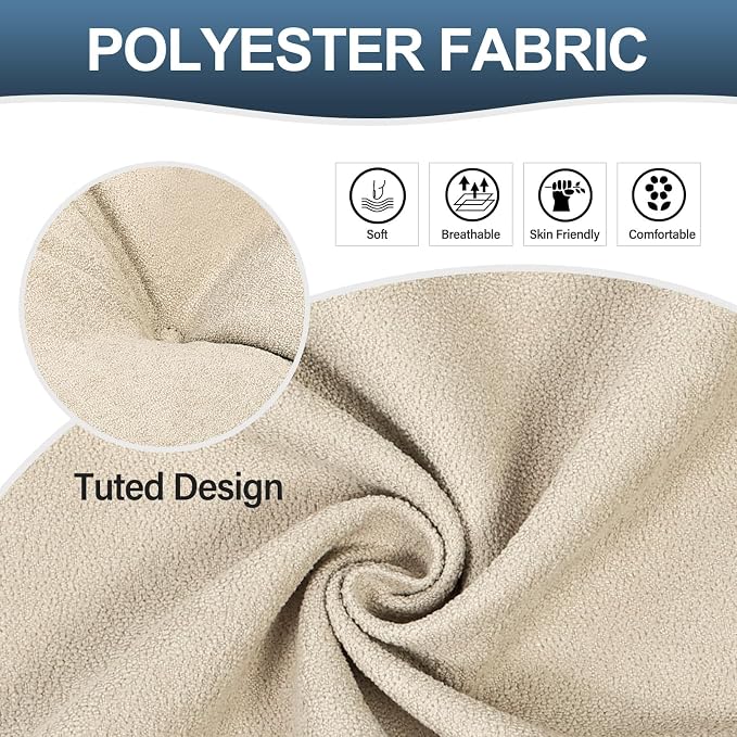 Back Pillow for Recliner Lumbar Support Pillow Soft and Fluffy Back Support Cushion Thick Lumbar Cushion for Chairs, Recliners,Sofa, Couch and Bed for Pain Relief Beige - Image 3
