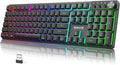 Redragon K521WL Wireless Gaming Keyboard with Knob, Tri-Mode BT/2.4G/USB-C RGB Mechanical Feeling Keyboard with Multimedia Keys, 4000mAh Battery, Anti-Ghosting, Compatible with PC - Upgrade by REDRAGON