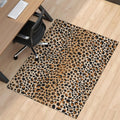 Office Chair Mat for Carpet Hardwood Tile Floor,36"x48" Computer Chair Mat for Rolling Chairs Carpet, Under Desk Non Slip Gaming Rug, Low-Pile Rubber Backing Large Protector Mat,Leopard Cheetah by QDJGSDDGM