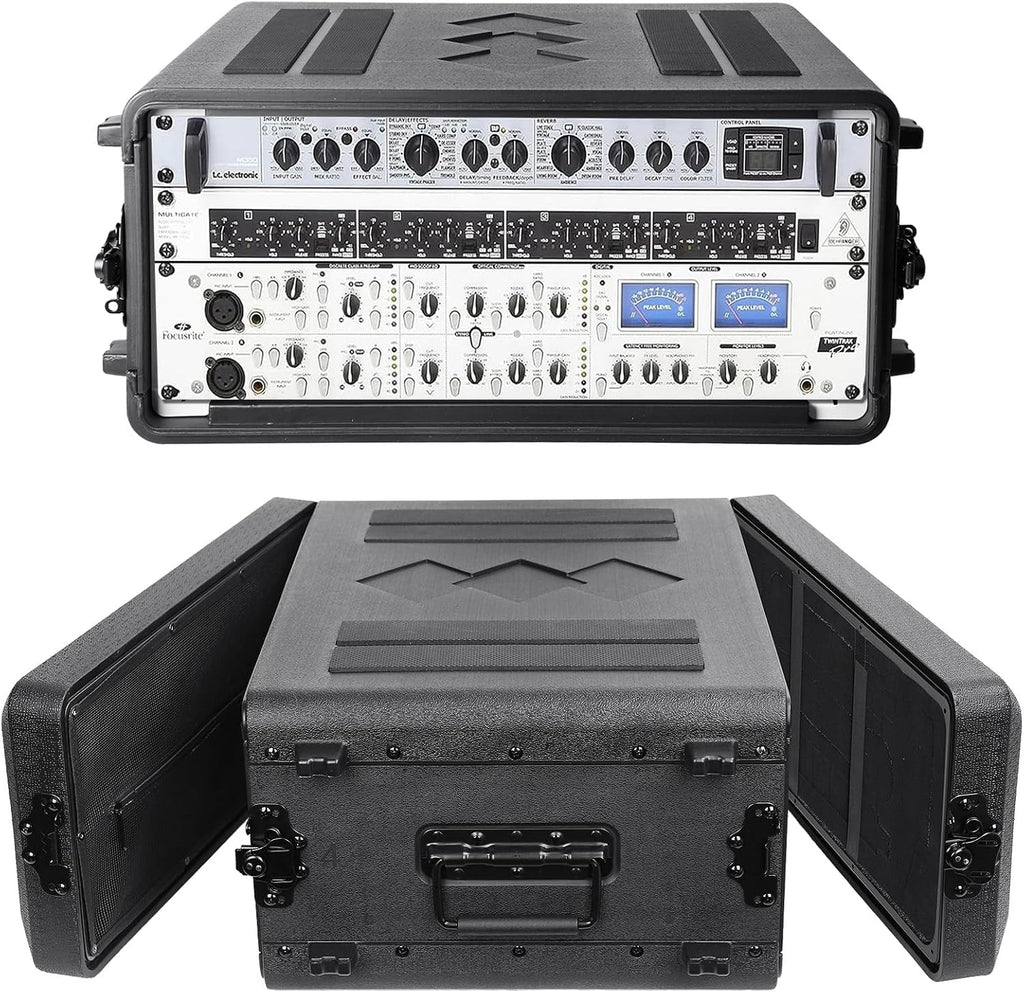 Diandian 4U Rack Case Shallow 16" Depth, Rackmount Flight Case Shock Mount - Image 5