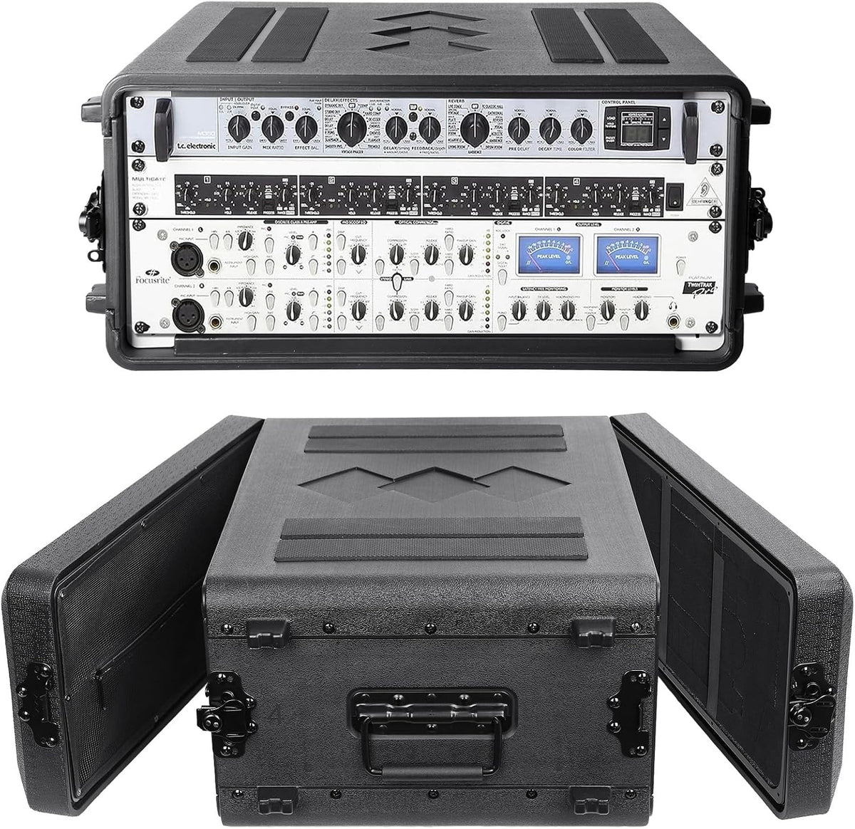 Diandian 4U Rack Case Shallow 16" Depth, Rackmount Flight Case Shock Mount - Image 5