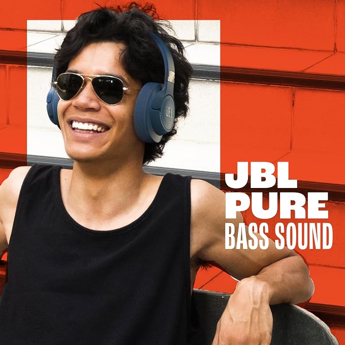 JBL Tune 720BT - Wireless Over-Ear Headphones - Blue | JBL Pure Bass Sound, Wireless Bluetooth 53 technology, Customize your listening experience, Hands-free calls with Voice Aware - Image 6