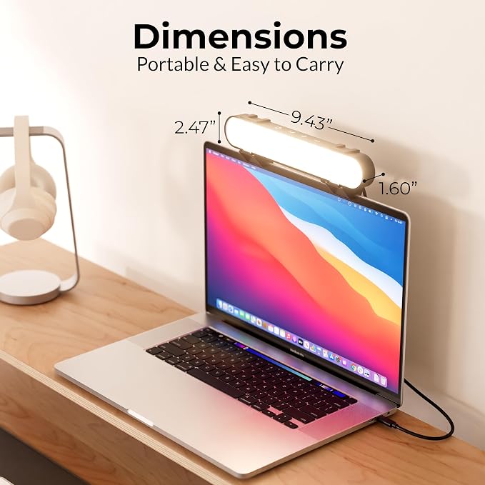 HumanCentric Video Conference Lighting, Laptop Only Webcam Light | For Streaming, LED Laptop Light for Video Conferencing, Zoom Lighting for Computer, Upgrade Light for Zoom Meetings - Image 7