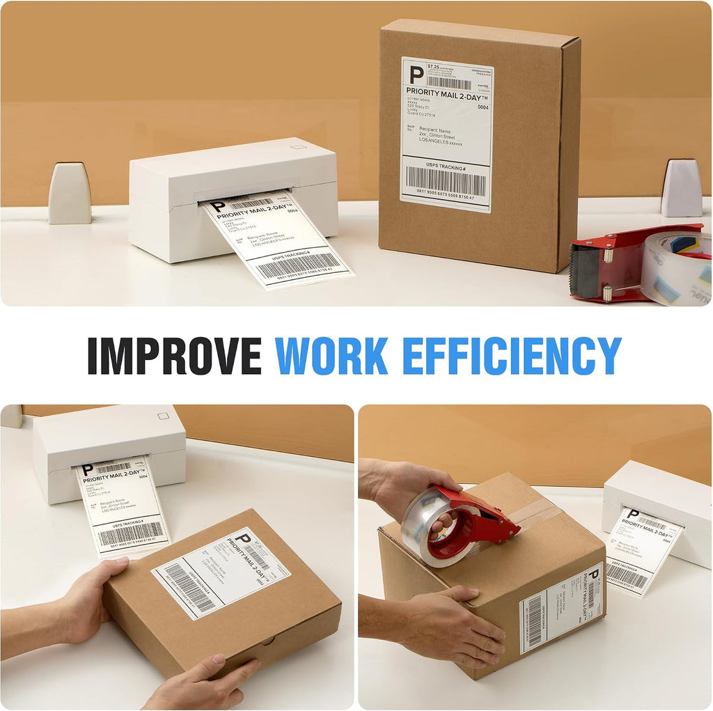 Fanfold 4" x 6" Direct Thermal Labels 4000 Thermal Printer Paper 8 Stacks Shipping Labels - Image 7