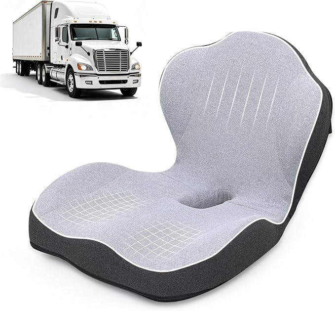 Dual-Layer Memory Foam Car Seat Cushions for Driving, with Lumbar Support | Ergonomic Truck Seat Cushion & Office Chair Cushion for Wheelchair, Gaming Chair & Sofa,Memory Foam Seat Cushion by Unknown