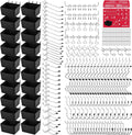 320PCS Pegboard Accessories Kit, Pegboard Hooks Assortment with Bins and Stainless Steel Peg Locks, Tool Organizer for 1/8" and 1/4" Pegboards, Garage Wall Organization, Workshop and Tool Storage by SEDY