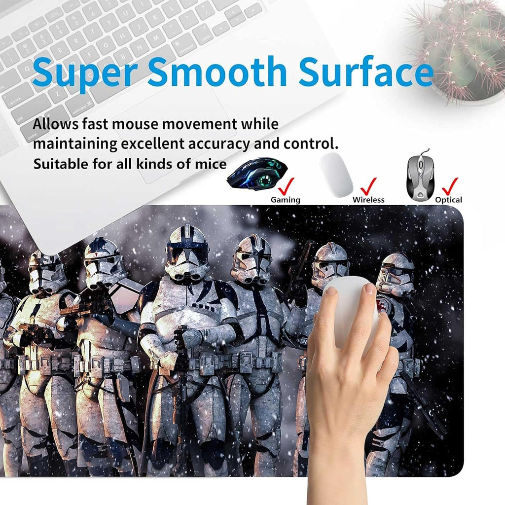 Extra Large Gaming Mouse Pad Design Desk Pad XXL,Mousepad with Non-Slip Rubber Base & Stitched Edges Mouse Mat,Portable Desk Mat for Computer Keyboard Mice Laptop and PC,31.5X15.7 inches - Image 4