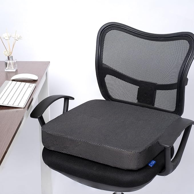 Ifoam Gel Infused Memory Foam Layer Wheelchair Cushion - Seat Cushion for Wheelchair-OfficeChair, Kitchen Chair-Pressure Sore and Tailbone Pain Relief-High Dense Polyfoam Base (Black,18x16x3 inch) - Image 7