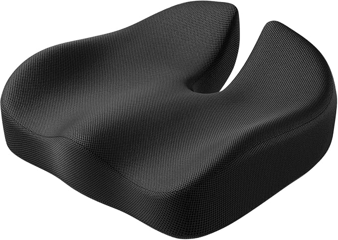 CJACSOC Seat Cushion, Extra Large Memory Foam Cushion for Office Chair Cushions, Ergonomic Cushions Pad Pillow for Pressure Relief Sciatica & Pain Relief for Long Sitting by Unknown