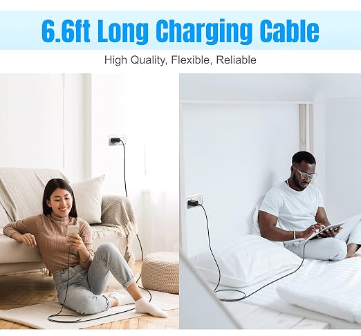 4-Pack 6ft 60W USB C to C Fast Charging Cable for Samsung Galaxy S26, S25 | Type C to C Charger Cord Compatible with iPhone 17, 17 Air,16,16 Plus,15, Pro Max, iPad Pro, Galaxy S24/S23/S22 - Black - Image 5