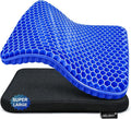 Gel Seat Cushion for Long Sitting, Super Large Gel Cushion for Pain Relief | 19x19inch Large Office Seat Cushion, Breathable Wheelchair Cushion Chair Pads - Relieve Sciatica, Tailbone, Coccyx & Hip Pain by Helishy