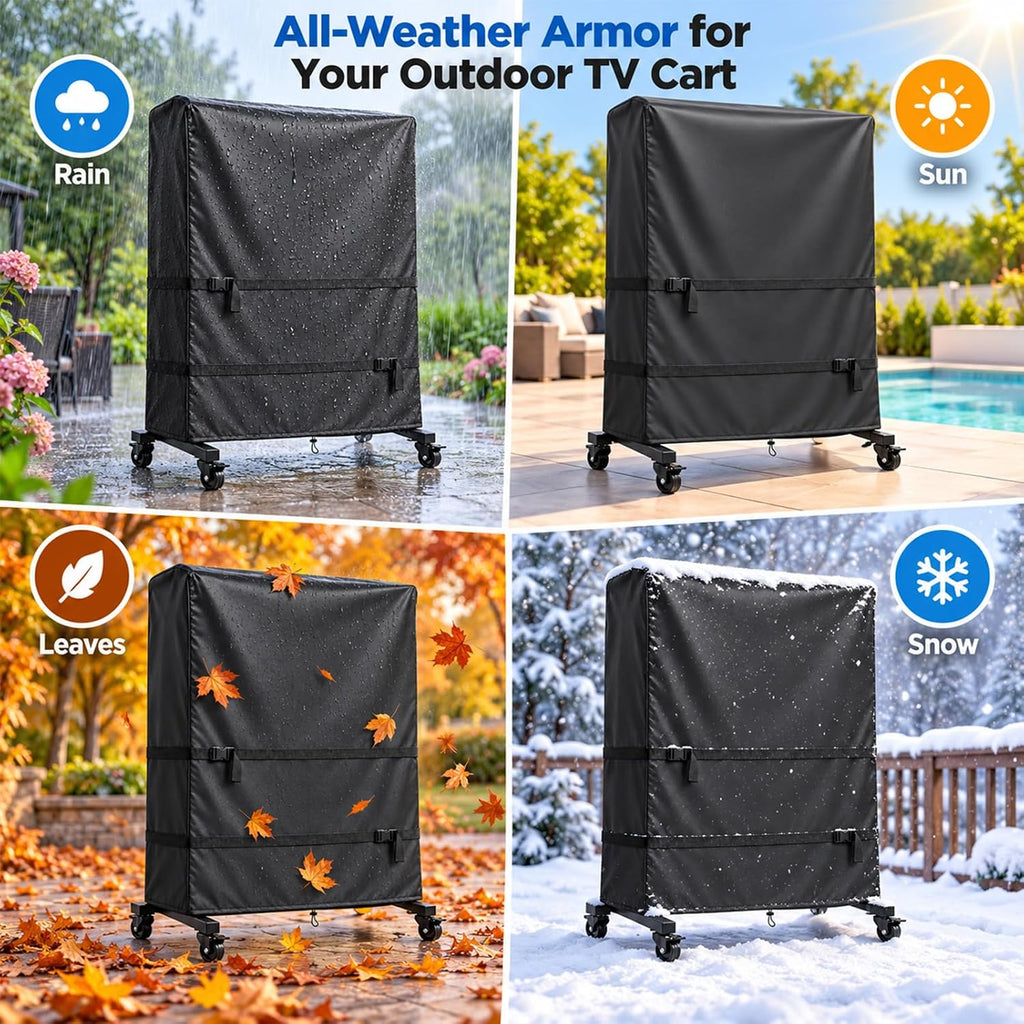 45-50 Inch Outdoor TV trolley cover, 600D Oxford TV Stand Cover - Image 7