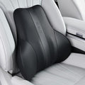 Coverado Lumbar Support Pillow for Car, Ergonomic Memory Foam Back Pillow for Office Chair, New Back Cushion for Pain Relief, PU Leather Car Lumbar Support for Driving Seat Black by COVERADOAUTO