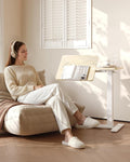 FLEXISPOT 32" Gas Spring C Table with Split Tilting Top,Mobile Side Table by FLEXISPOT