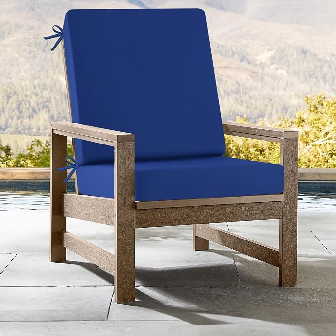 idee-home Outdoor Patio Dining Chair Cushion High Back | Density Foam Chair Cushions Seat with Removable Cover, WeatherResistant Indoor Deep - Image 4