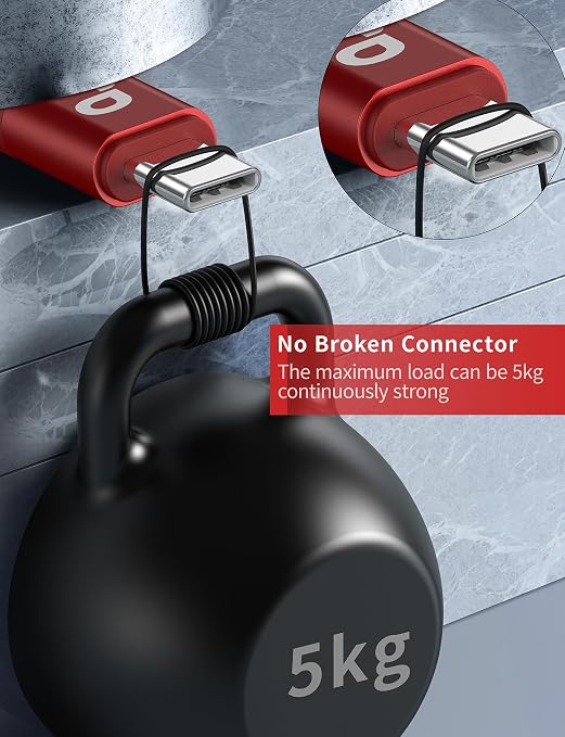 USB C to C Cable 10FT, 2Pack USB C Charger Cable, Long Type C Fast Charging | Cable Nylon Braided USBC Charger Cord Compatible with iPhone 17/16/15/Pro/Plus/Pro Max/Samsung Galaxy S23/LG and More-Red - Image 6