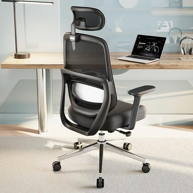 Ergonomic Office Chair, High Back Mesh Chair with Lumbar Support, Ultimate Back Support Office Desk Chair, Comfortable Computer Chair & Gaming Chair for Office & Home, Black by Unknown